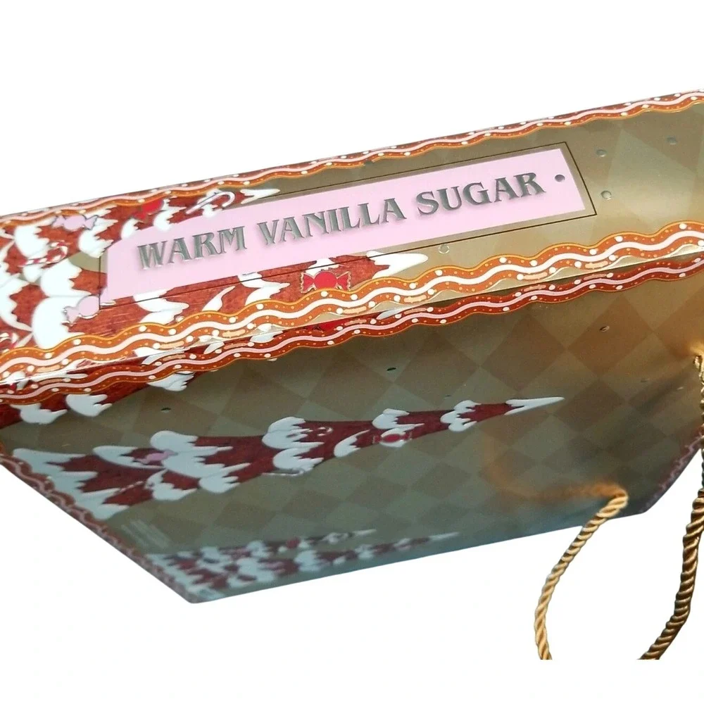 Bath‎ and Body Works Warm Vanilla Sugar 3pc Gift Set Feliz Navidad Holiday Bag